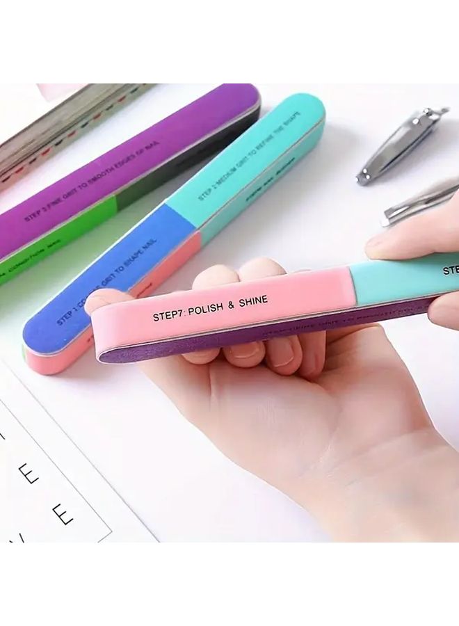 Nail Polish Strip Six Sided Nail File Buffer Polisher Manicure Pedicure Tool - Image 1